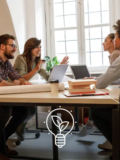 visuel personnes autour d'une table, Ã©coconception