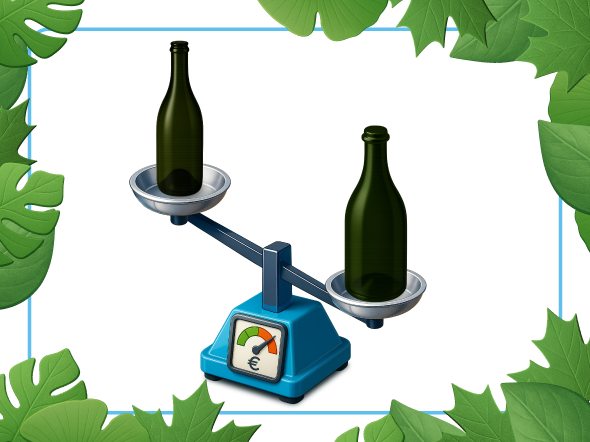 visuel rÃ©duction poids bouteilles, balance